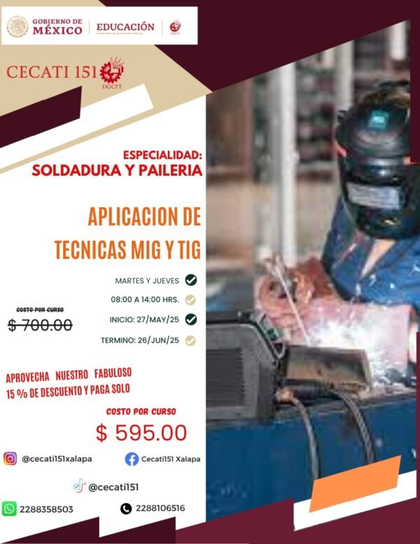 APLICACION DE TECNICAS TIG Y MIG